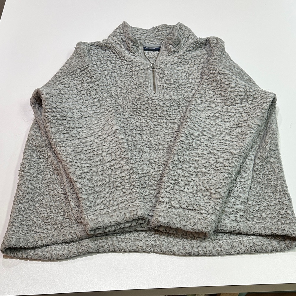 Arden B Cozy Gray Mock Turtleneck Sweater